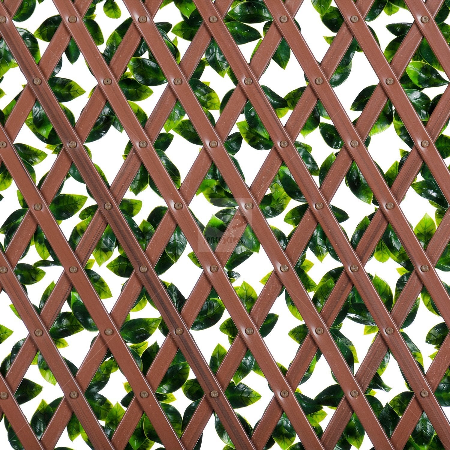 Expandable Faux Green Ligustrum Ficus Trellis Privacy Fence (Variable Size) UV Resistant